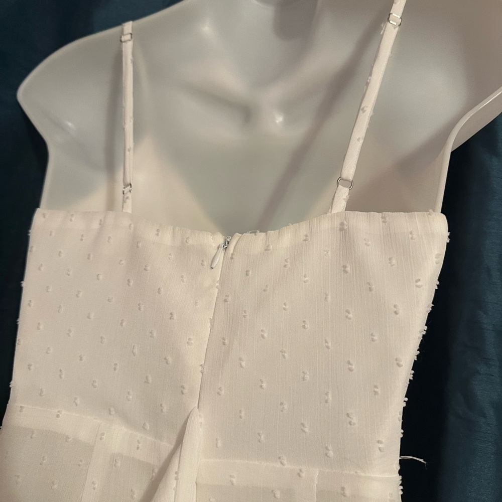 Source Unknown White Ruffled Tiered Mini Dress - Picture 3 of 3
